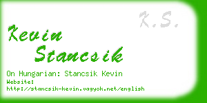 kevin stancsik business card